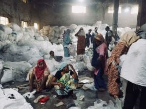 Women in Panipat textile factory, India, 2017